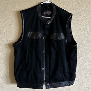 Street and steal bike riding black vest size large